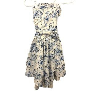 Floral Blue and White Dress